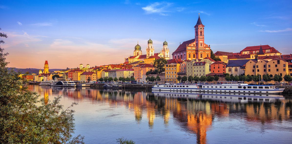 Flusskreuzfahrtschiff in Passau
