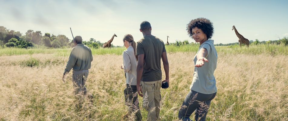 Gruppe auf Safari in Südafrika