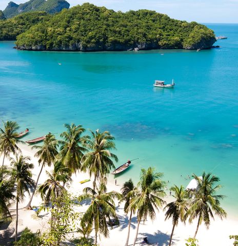 Blick auf den Strand von Koh Samui