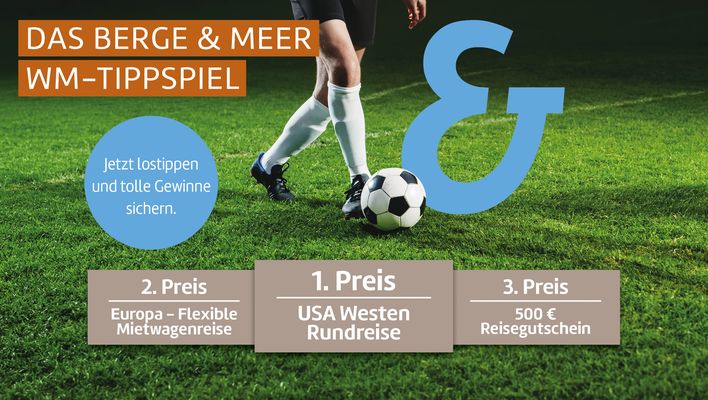 Kampagnenbild zum WM Tippspiel von Berge & Meer