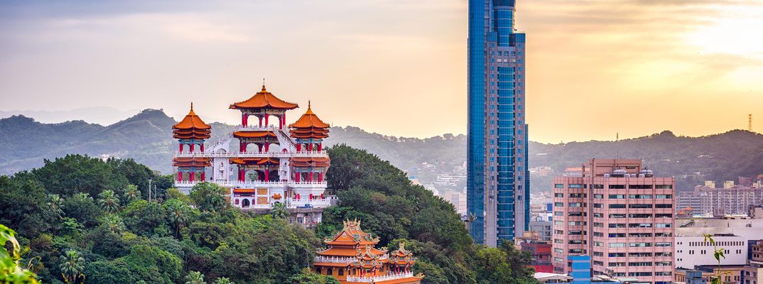 Blick auf Keelung Skyline - eine Stadt in Taiwan