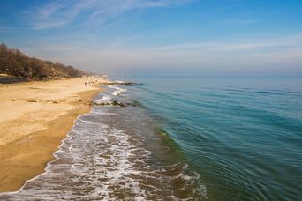 Blick auf den Sonnenstrand in Bulgarien
