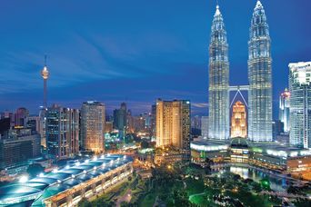 Skyline von Kuala Lumpur bei Nacht