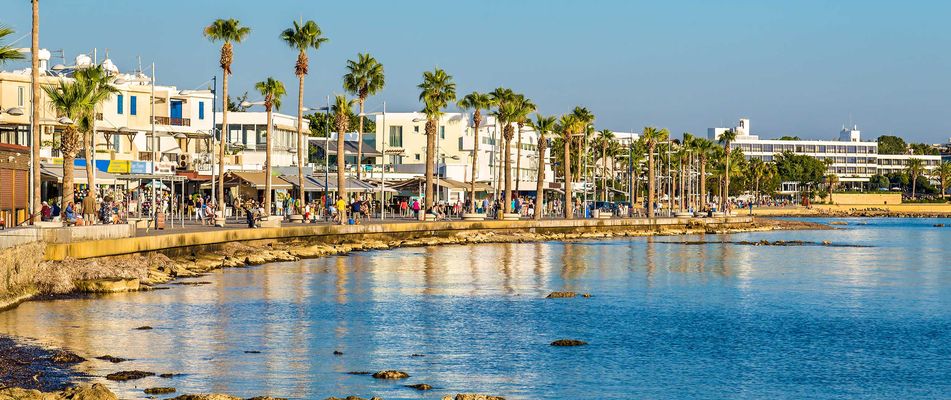 Strandpromenade in Paphos auf Zypern