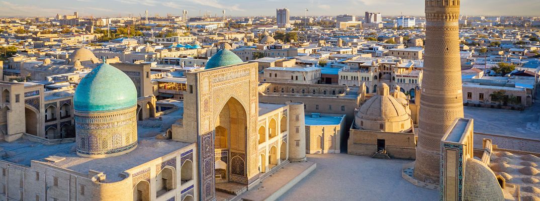 Luftaufnahme von Poi Kalon in Buchara, Usbekistan