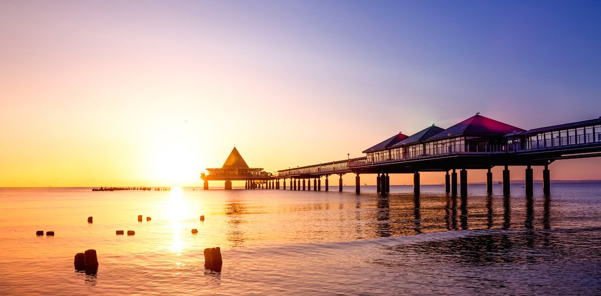 Heringsdorfer Seebrücke an der Ostsee in Mecklenburg-Vorpommern