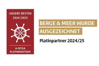 Berge & Meer ausgezeichnet als A-ROSA Platinpartner 2024/25