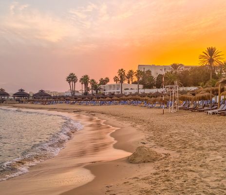 Sonnenuntergang am Strand von Hammamet