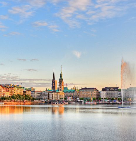 Blick auf Hamburg und Alster