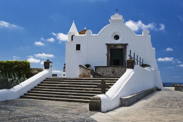 Blick auf die Chiesa del Soccorso
