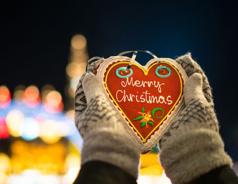 Lebkuchenherz am Weihnachtsmarkt