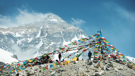 Fahnen auf dem Mount Everest