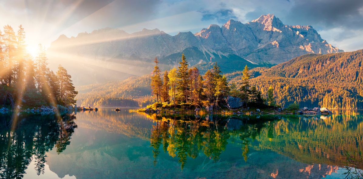 Seenlandschaft in Garmisch-Partenkirchen in Deutschland