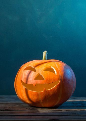 Geschnitzter Kürbis an Halloween