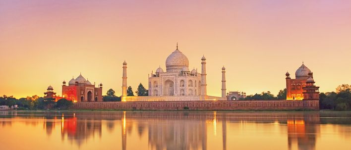 Blick auf den Taj Mahal