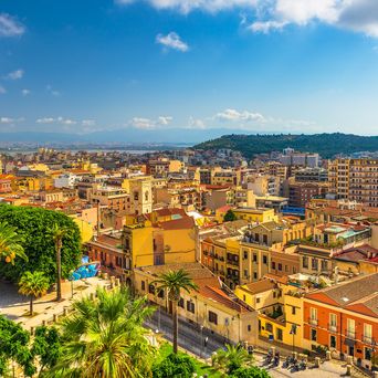 Blick auf Cagliari