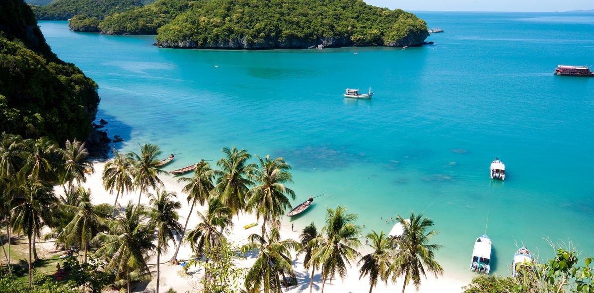 Blick auf den Strand von Ko Samui