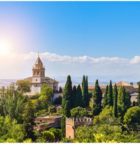 Blick auf Granada in Andalusien