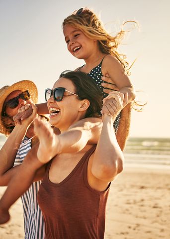 Familie am Strand