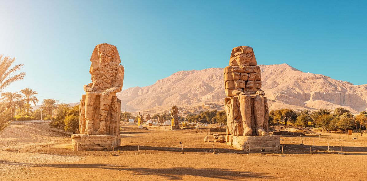 Memnon Kolosse in Luxor in Ägypten