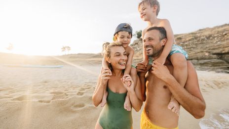 Familie am Strand