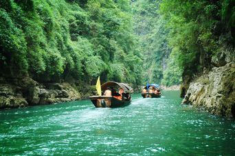 Boote auf Yangtze in China