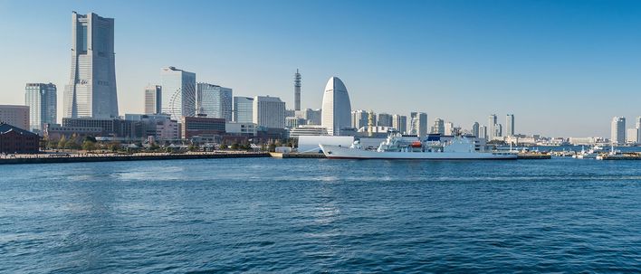 Blick auf Yokohama