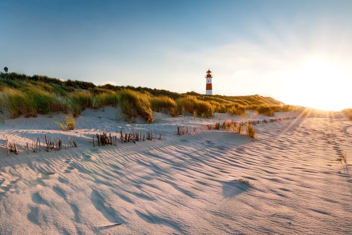 Reiseführer, Deutschland, Nordsee, Sylt, Strand, Dünen, Leuchtturm