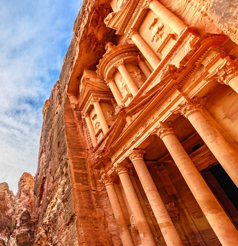 Blick auf die Stadt Petra in Jordanien
