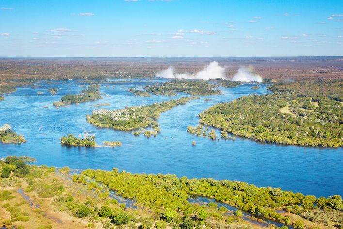 Flusslandschaft in Simbabwe