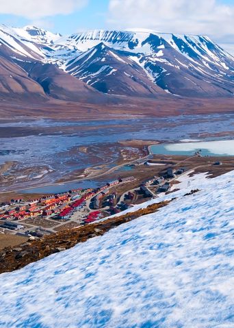 Blick auf die Landschaft in Spitzbergen