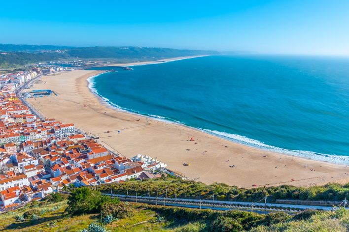 Praia da Nazare an der Zentralküste