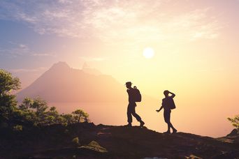 Wanderer in den Bergen