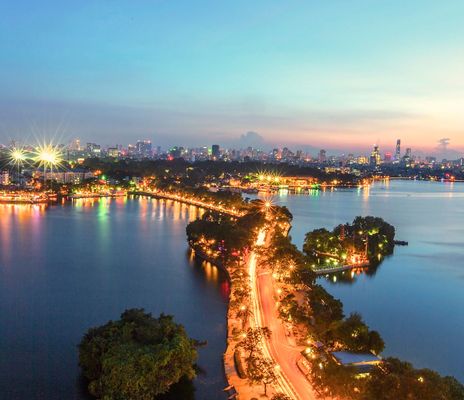 Hanoi Skyline bei Nacht