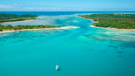 Insel Sainte Marie Meer und Boot