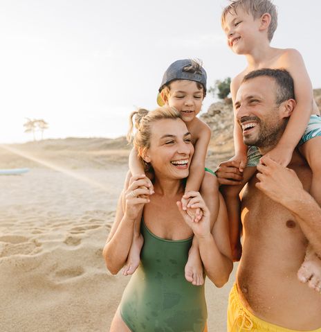 Familie am Strand