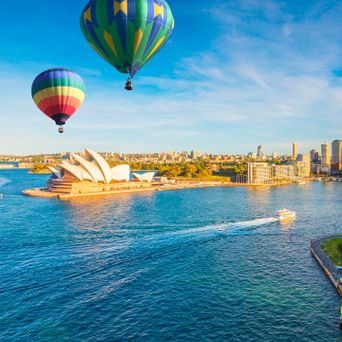Sydney Hafenblick Heissluftballons