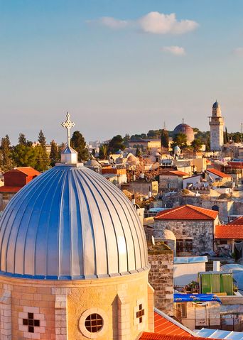 Altstadt von Jerusalem mit Felsendom in Israel