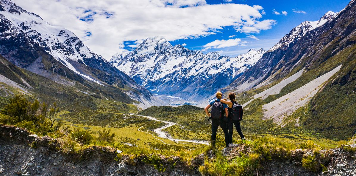 Gletscher im Mount Cook Nationalpark in Neuseeland