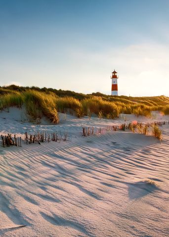 Strandweg auf Sylt bei Sonnenaufgang