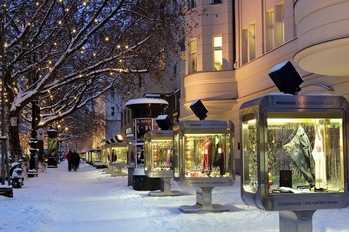 Kurfürstendamm im Winter in Berlin