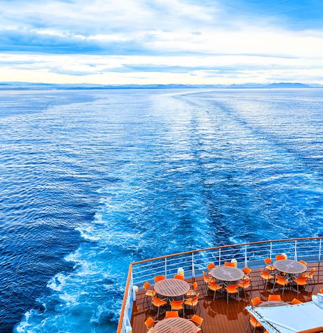 Heck eines Kreuzfahrtschiffes