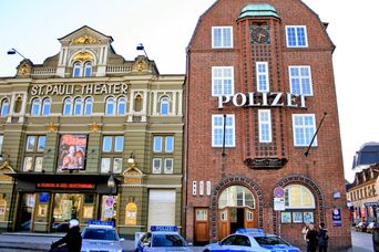 Davids Wache auf der Reeperbahn im Hamburger Stadtteil St. Pauli