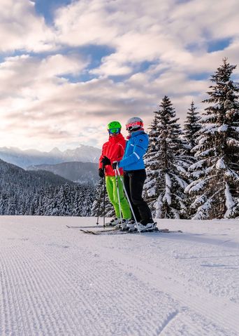 Verschneite Winterlandschaft in Österreich Kärnten