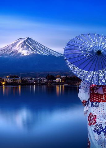 Blick auf den Fuji in Japan