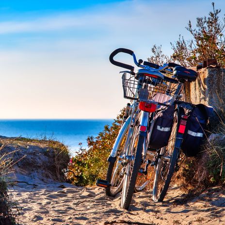Fahrräder am Strand