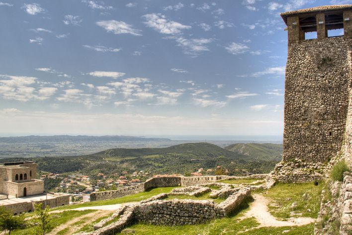 Festung in Kruja, Albanien