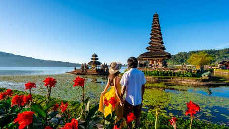Paar in Bedugul auf Bali