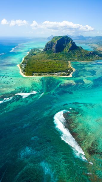 Luftaufnahme von Mauritius