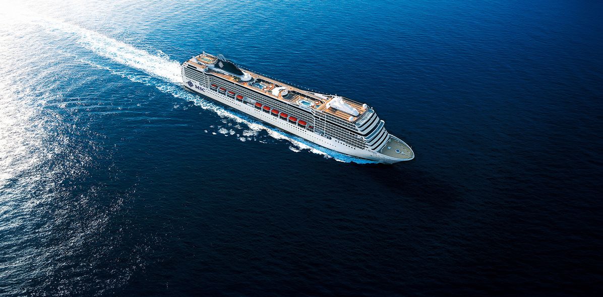 Luftaufnahme der MSC Poesia